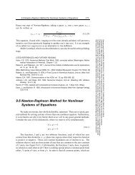 9.6 Newton-Raphson Method for Nonlinear Systems of Equations