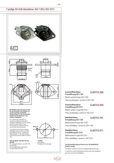 Electrical coil program 12 Volt program 24 Volt program Extra ...