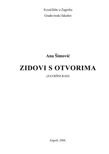 ZIDOVI S OTVORIMA