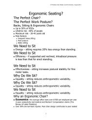 Ergonomic Seating? - Cornell University Ergonomics Web