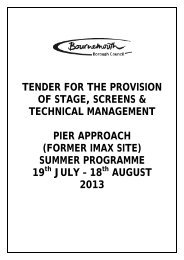 Stage and Screen Tender - Bournemouth