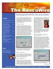 April 2011 RescuWire - Emergency Medicine - University of Toronto