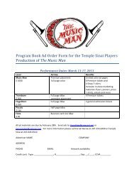 Music Man Program book Ad Order Form(1) - Temple Sinai