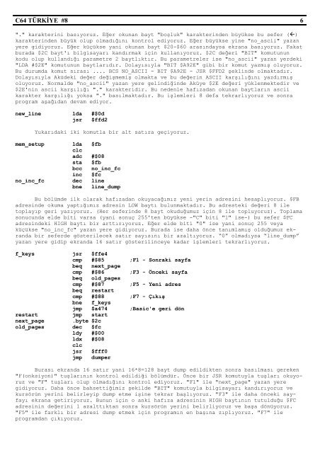 C64 Turkiye - Sayi 08 (Ekim 2005).pdf - Retro Dergi