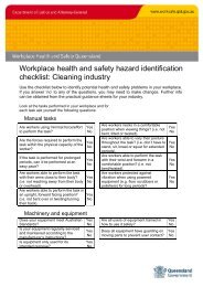 Workplace health and safety hazard identification checklist ...