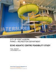 ECHO AQUATIC CENTRE FEASIBILITY STUDY - City of Port Alberni