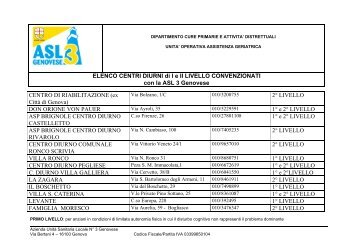 UNITA' SANITARIA LOCALE N.3 _____ - ASL n.3 Genovese