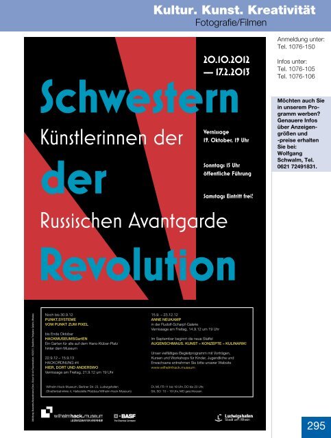 26.10.–16.12.2012 - Mannheimer Abendakademie und ...