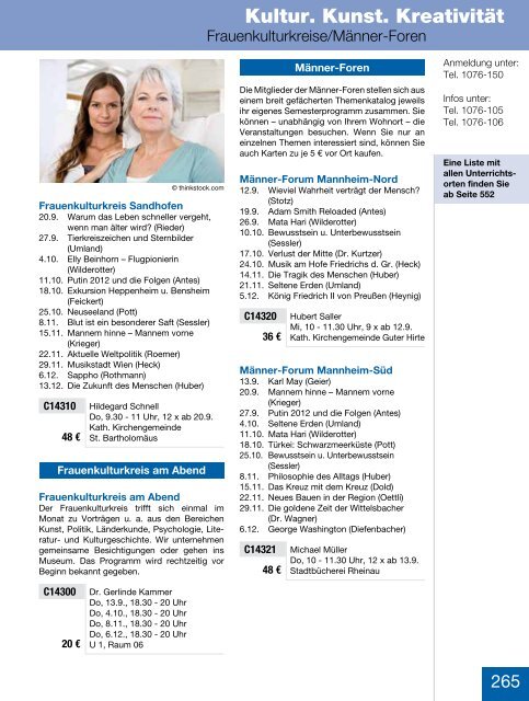 26.10.–16.12.2012 - Mannheimer Abendakademie und ...