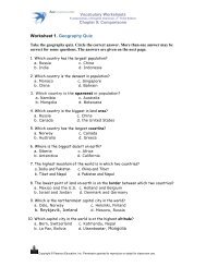 Worksheet 1. Geography Quiz - AzarGrammar.com