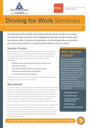 Driving for Work Seminar - Road Safety Authority