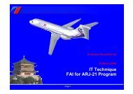 IT Technique FAI for ARJ-21 Program