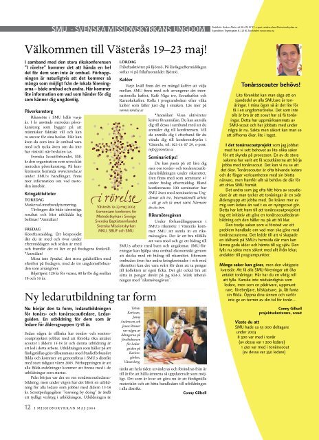 IMiK maj 04.indd - Svenska Missionskyrkan