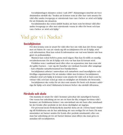 Stoppa mäns våld mot kvinnor - Nacka kommun