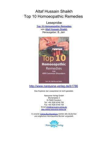 Altaf Hussain Shaikh Top 10 Homoeopathic Remedies