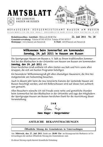 m/w - Gemeinde Hausen am Bussen