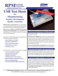 USB Test Hosts - RPM Systems Corporation