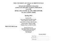 RN: PRECEPTOR EVALUATION TOOL Spring 2012 - The University ...