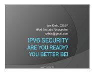 IPv6 Security. Are you ready? You better be