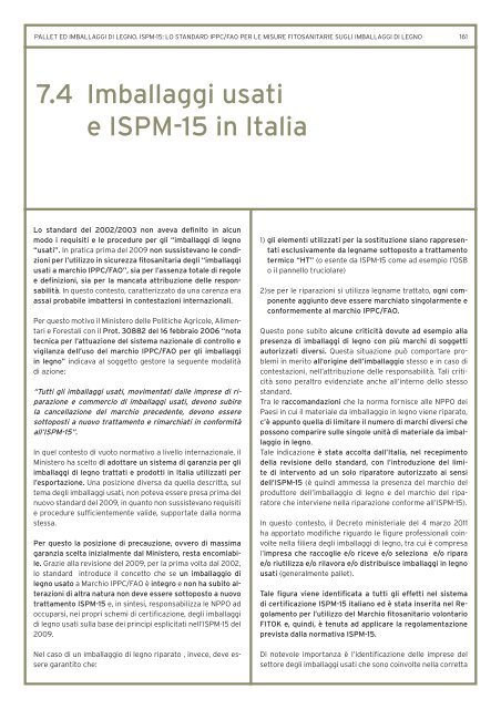 Capitolo 7 L'applicazione dell'ISPM-15 in Italia - ConLegno