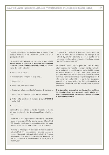 Capitolo 7 L'applicazione dell'ISPM-15 in Italia - ConLegno