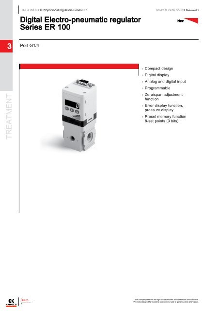 Air Supply Filter Regulator Camozzi Asti Automation