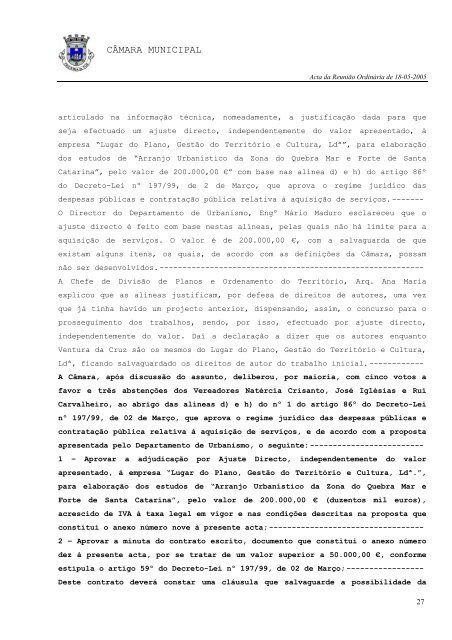 ACTA N.Ã‚Âº 012/2005 REUNIÃƒÂƒO ORDINÃƒÂRIA DE 18-05-2005