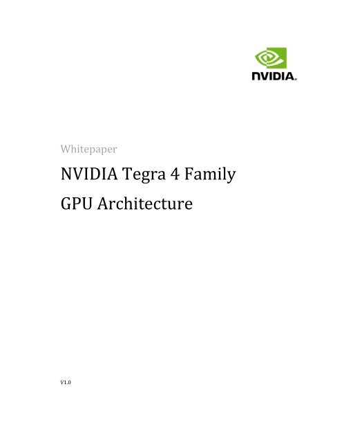 Tegra 4 Whitepaper - Nvidia