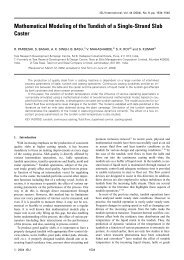 Mathematical Modeling of the Tundish of a Single-Strand ... - TRDDC