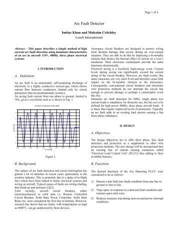 Arc Fault Detector - Esterline