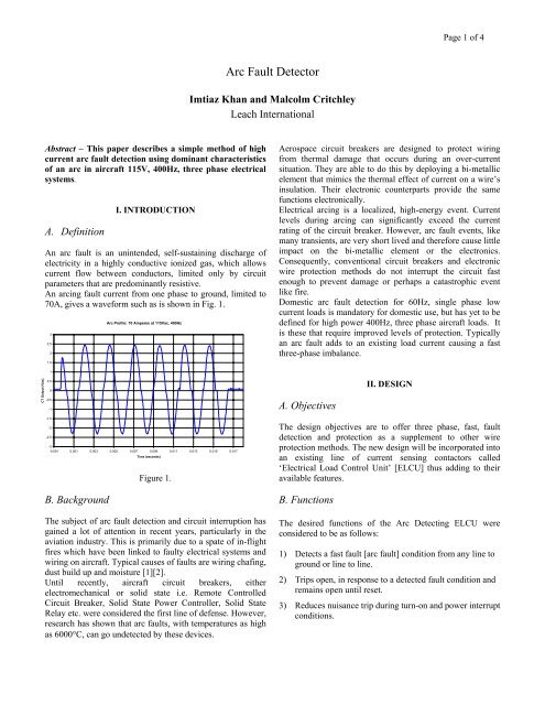 Arc Fault Detector - Esterline