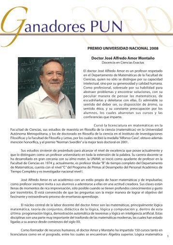 Dr. J. Alfredo Amor M. - dgapa unam