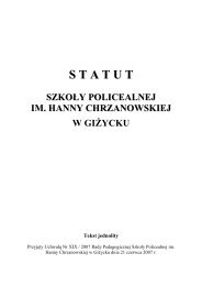 STATUT SZKOŁY POLICEALNEJ IM. HANNY CHRZANOWSKIEJ W ...