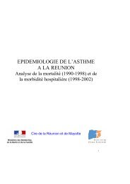 EPIDEMIOLOGIE DE L'ASTHME A LA REUNION - ARS OcÃ©an Indien