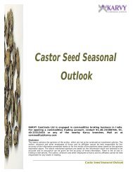 Castor Seed Seasonal Outlook - Karvy Commodities Broking