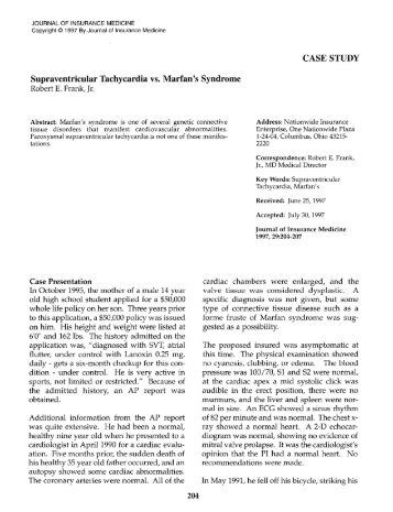 Supraventricular Tachycardia vs. Marfan's Syndrome