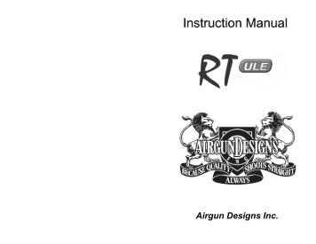 Air Gun Designs RT ULE Tac One Manual