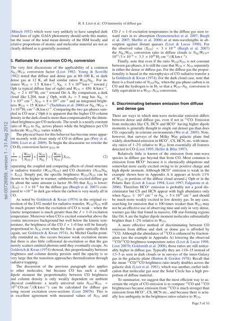 [tel-00726959, v1] CaractÃ©riser le milieu interstellaire ... - HAL - INRIA