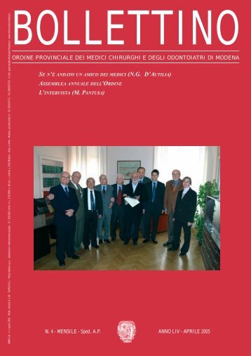 Aprile 2005 (pdf - 1.2 MB) - Ordine Provinciale dei Medici Chirurghi ...