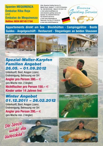 Spezial-Waller-Karpfen Familien Angebot 26.05. - 01.09.2012