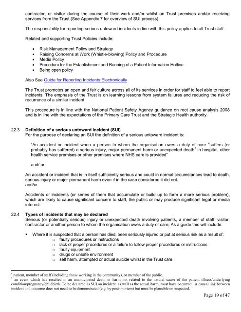 Incident reporting policy - Homerton University Hospital