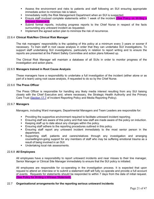 Incident reporting policy - Homerton University Hospital