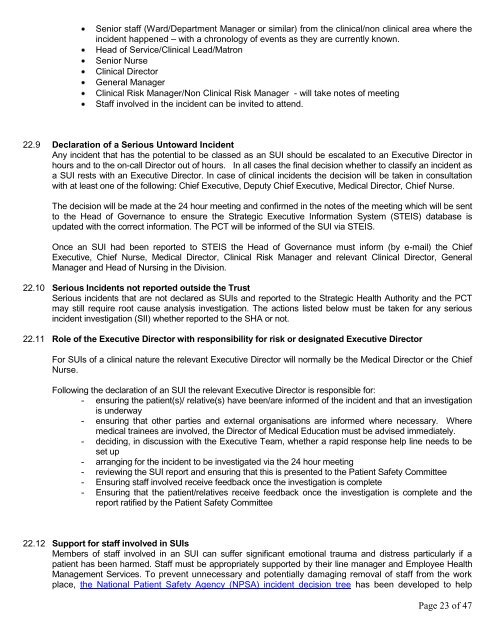 Incident reporting policy - Homerton University Hospital