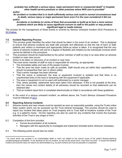 Incident reporting policy - Homerton University Hospital