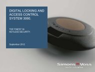 digital locking and access control system 3060. - SimonsVoss ...