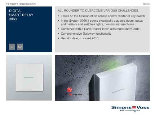 digital locking and access control system 3060. - SimonsVoss ...