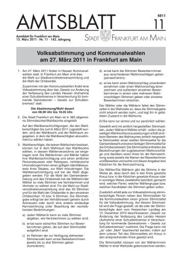 Amtsblatt Nr. 11/011 S. 285 - 332 (pdf - Frankfurt am Main