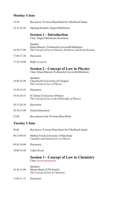 Draft Programme - Academia Europaea