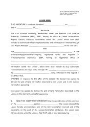 lease deed agreement - Civil Aviation Authority
