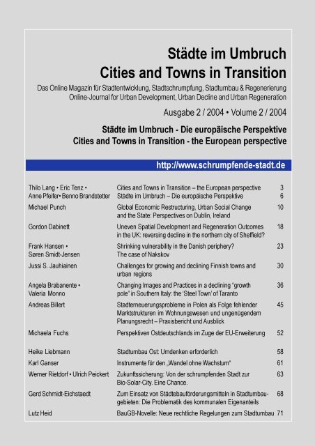 Eine Vollversion Zum Download Die Schrumpfende Stadt